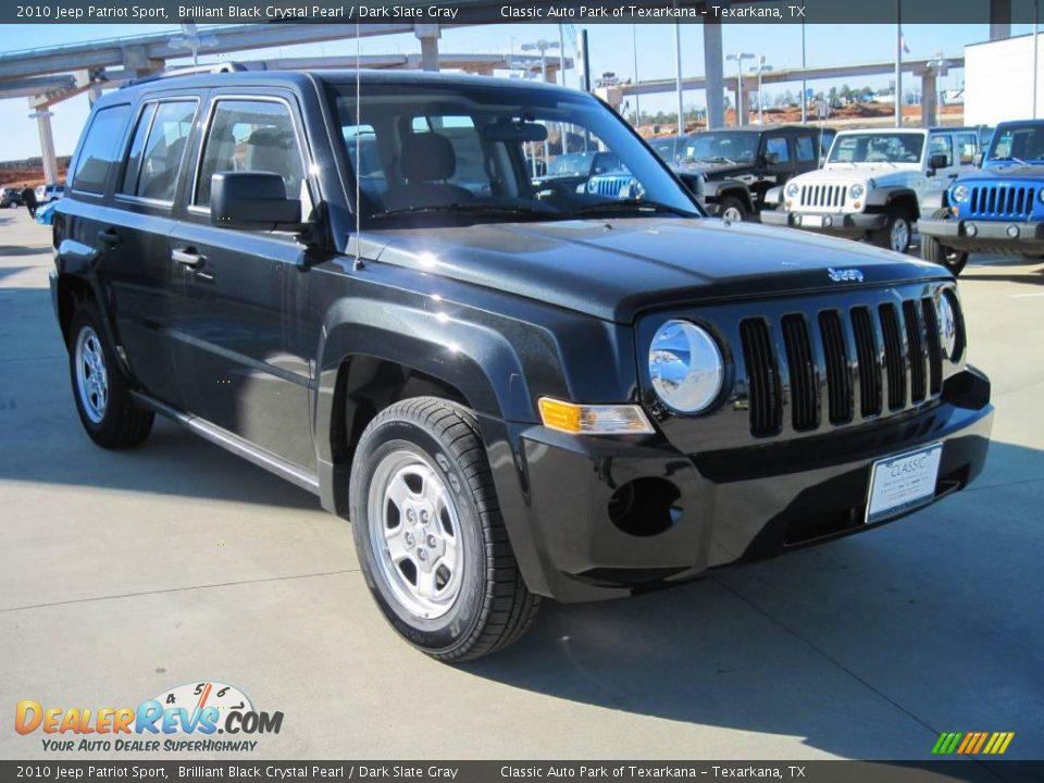 2010 Jeep Patriot Sport Brilliant Black Crystal Pearl / Dark Slate Gray Photo #2