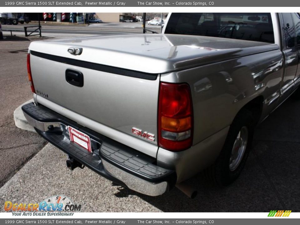1999 GMC Sierra 1500 SLT Extended Cab Pewter Metallic / Gray Photo #15