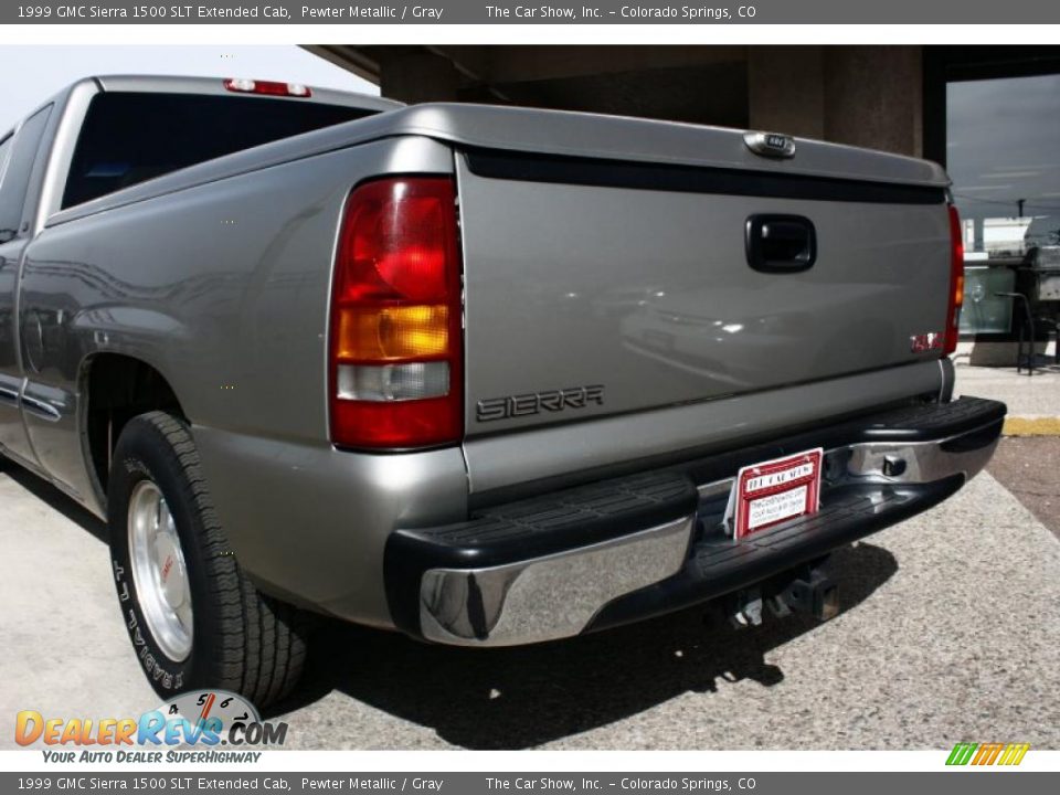 1999 GMC Sierra 1500 SLT Extended Cab Pewter Metallic / Gray Photo #16