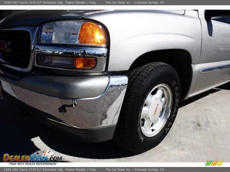 1999 GMC Sierra 1500 SLT Extended Cab Pewter Metallic / Gray Photo #18