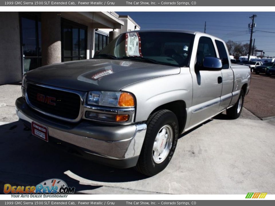 1999 GMC Sierra 1500 SLT Extended Cab Pewter Metallic / Gray Photo #20