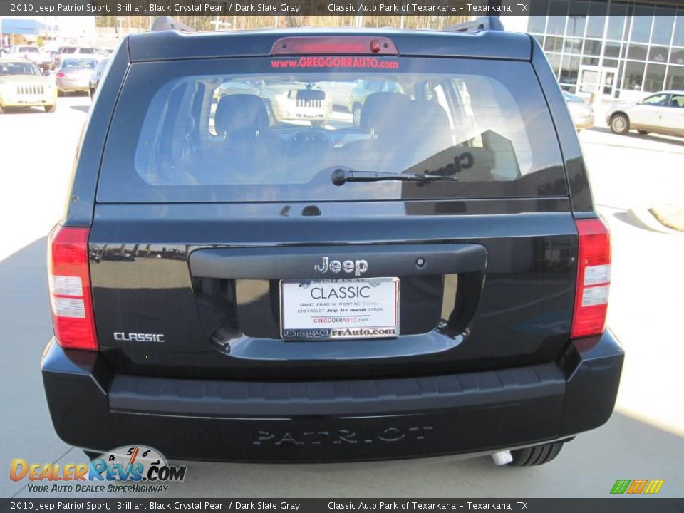 2010 Jeep Patriot Sport Brilliant Black Crystal Pearl / Dark Slate Gray Photo #6
