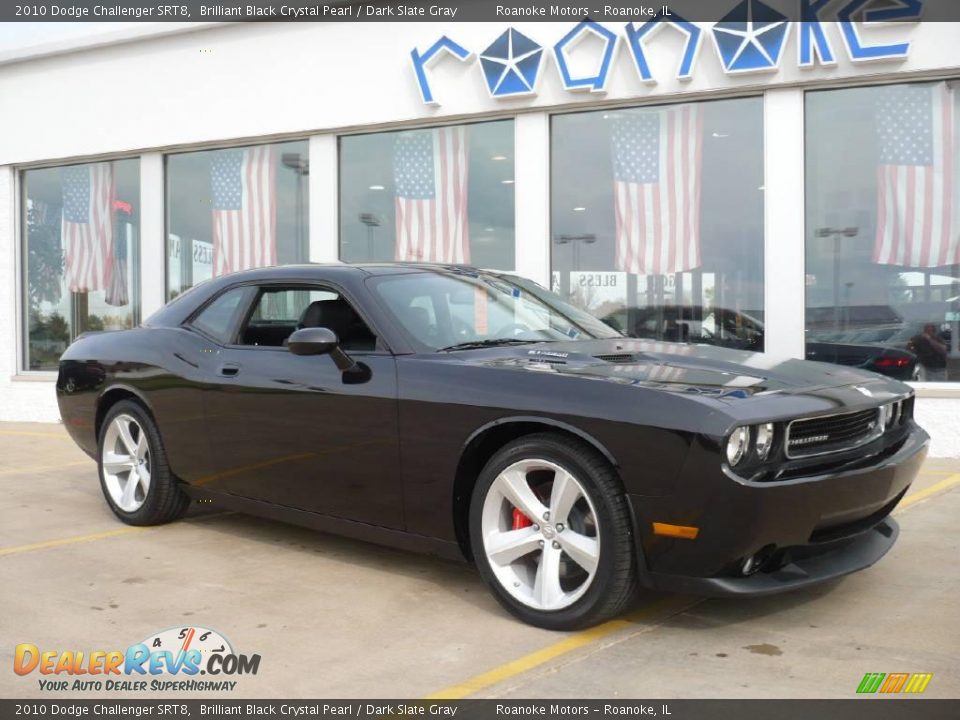 2010 Dodge Challenger SRT8 Brilliant Black Crystal Pearl / Dark Slate Gray Photo #2