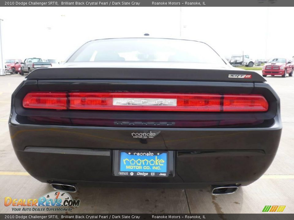 2010 Dodge Challenger SRT8 Brilliant Black Crystal Pearl / Dark Slate Gray Photo #10