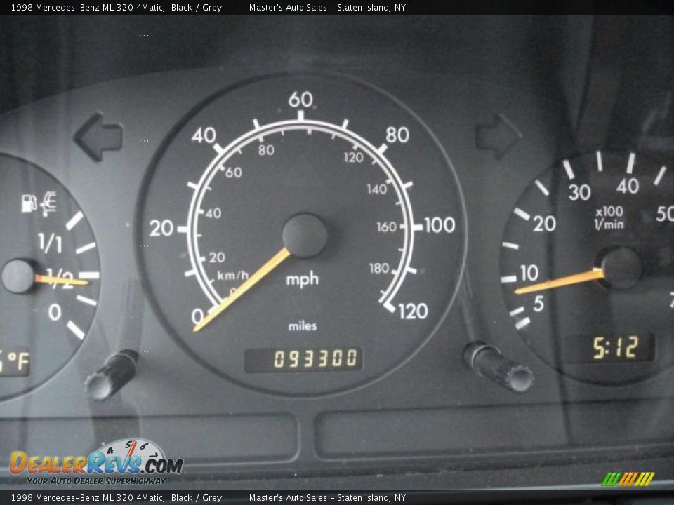 1998 Mercedes-Benz ML 320 4Matic Black / Grey Photo #15