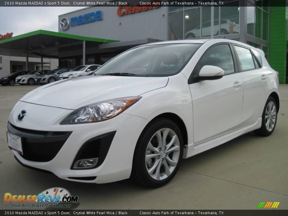2010 Mazda MAZDA3 s Sport 5 Door Crystal White Pearl Mica / Black Photo #1
