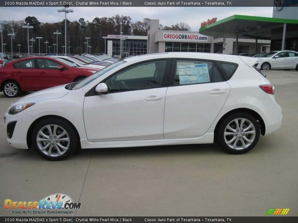 2010 Mazda MAZDA3 s Sport 5 Door Crystal White Pearl Mica / Black Photo #3