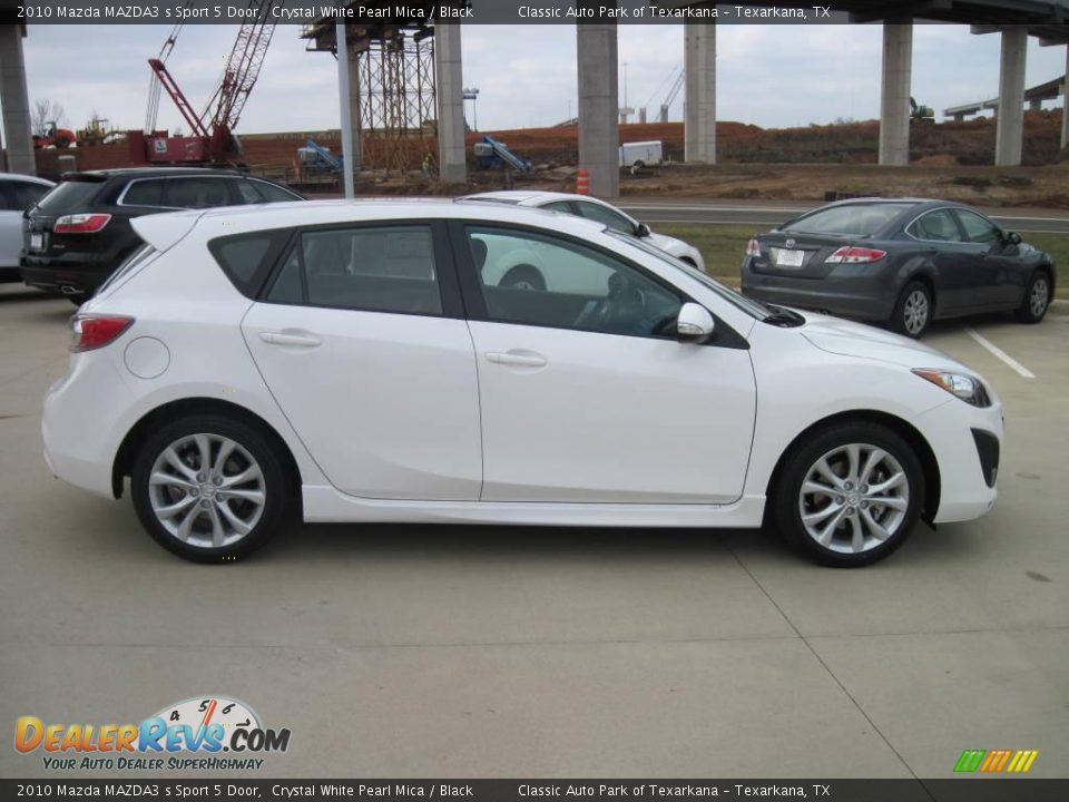 2010 Mazda MAZDA3 s Sport 5 Door Crystal White Pearl Mica / Black Photo #4