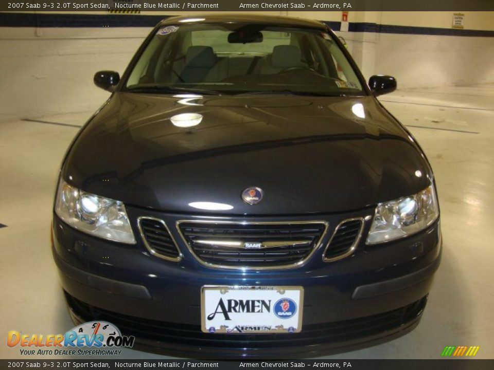 2007 Saab 9-3 2.0T Sport Sedan Nocturne Blue Metallic / Parchment Photo #3