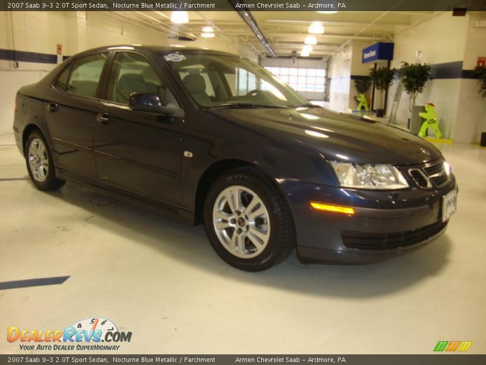 2007 Saab 9-3 2.0T Sport Sedan Nocturne Blue Metallic / Parchment Photo #5