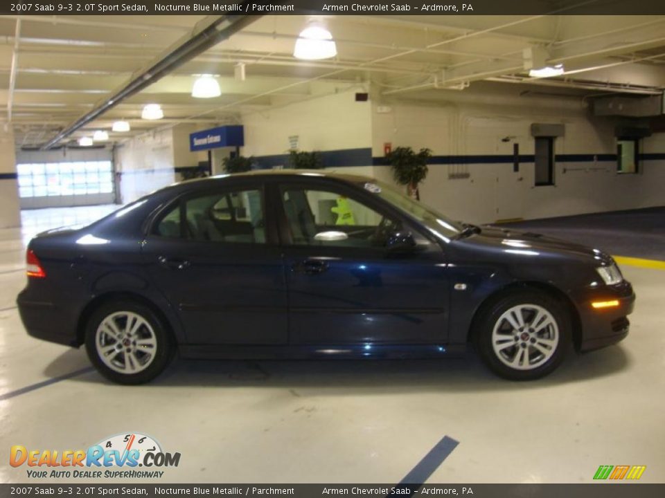 2007 Saab 9-3 2.0T Sport Sedan Nocturne Blue Metallic / Parchment Photo #6