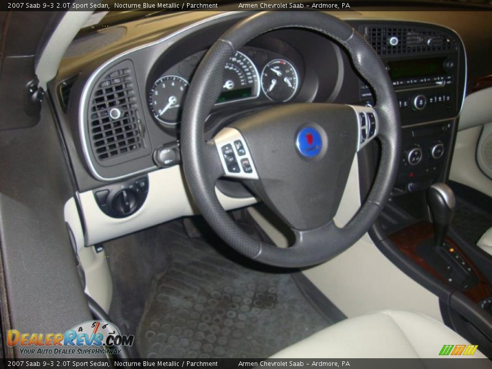 2007 Saab 9-3 2.0T Sport Sedan Nocturne Blue Metallic / Parchment Photo #11