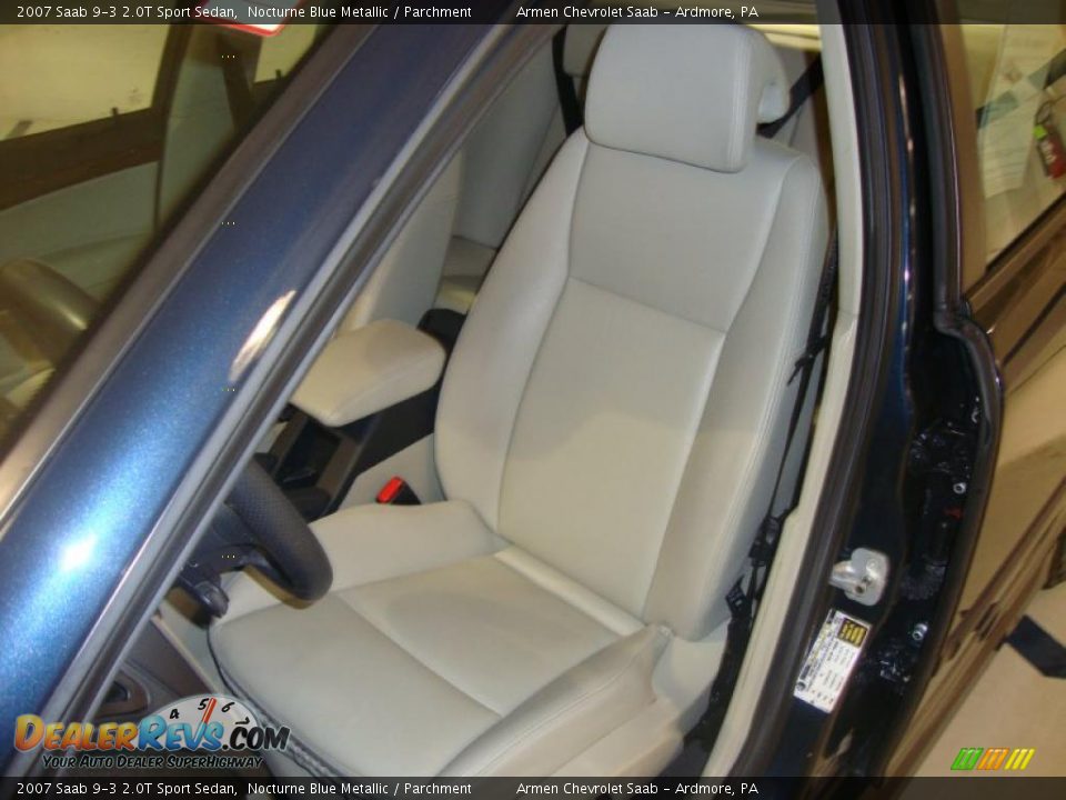 2007 Saab 9-3 2.0T Sport Sedan Nocturne Blue Metallic / Parchment Photo #16