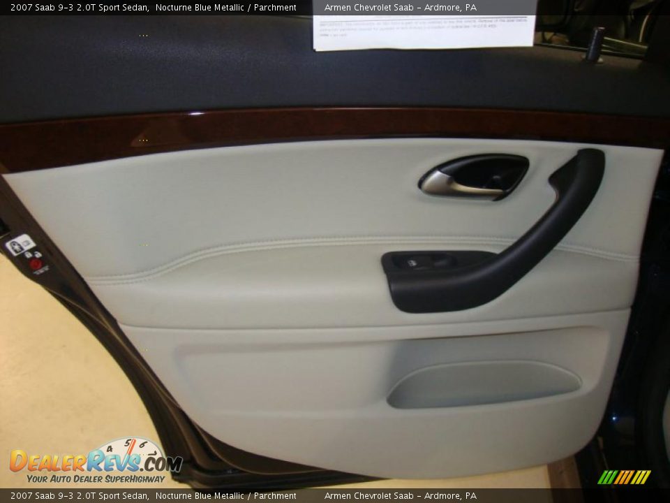 2007 Saab 9-3 2.0T Sport Sedan Nocturne Blue Metallic / Parchment Photo #23