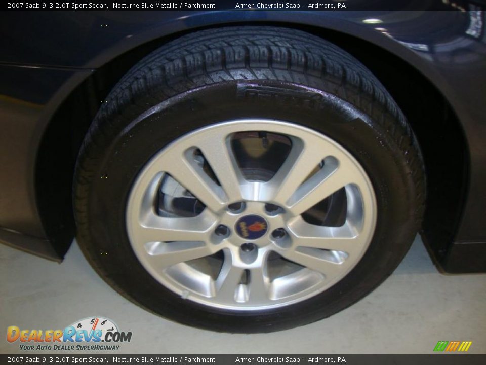 2007 Saab 9-3 2.0T Sport Sedan Nocturne Blue Metallic / Parchment Photo #28