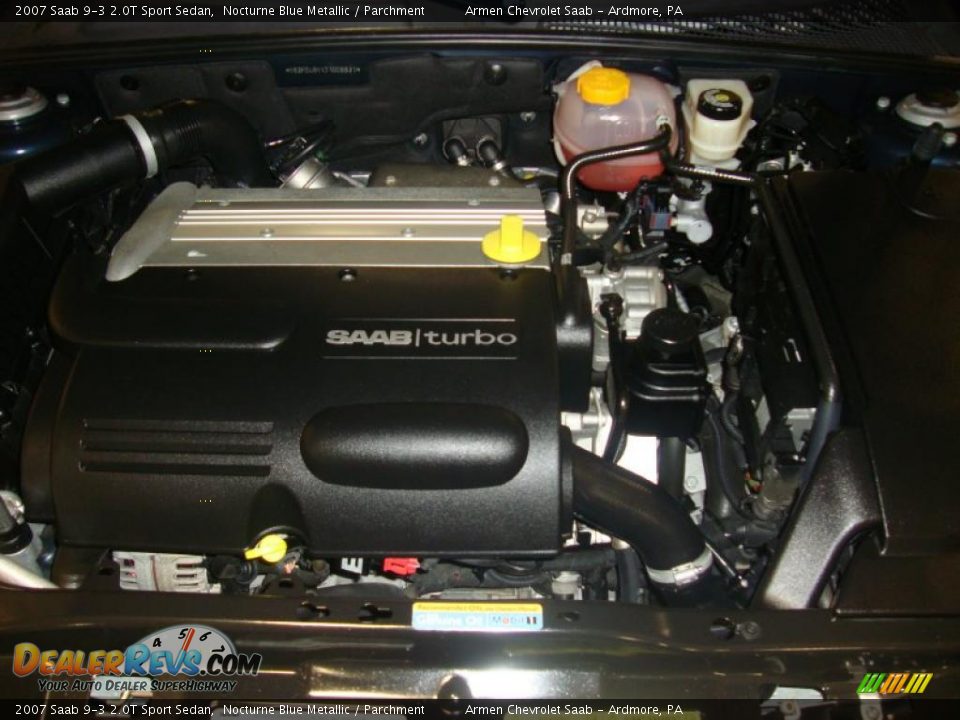 2007 Saab 9-3 2.0T Sport Sedan Nocturne Blue Metallic / Parchment Photo #30