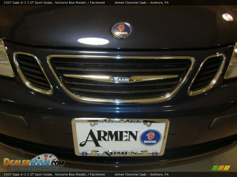 2007 Saab 9-3 2.0T Sport Sedan Nocturne Blue Metallic / Parchment Photo #32