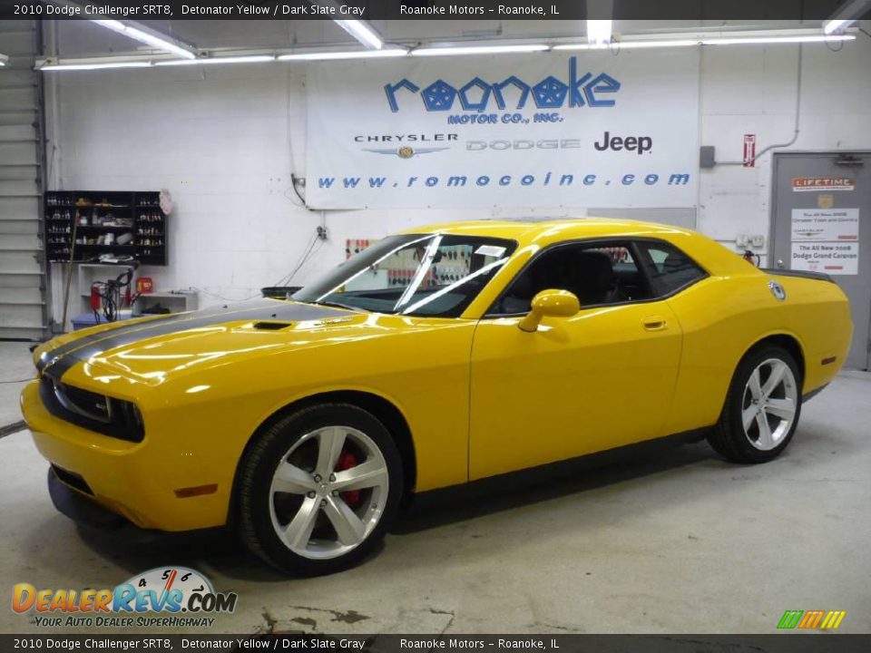 2010 Dodge Challenger SRT8 Detonator Yellow / Dark Slate Gray Photo #1