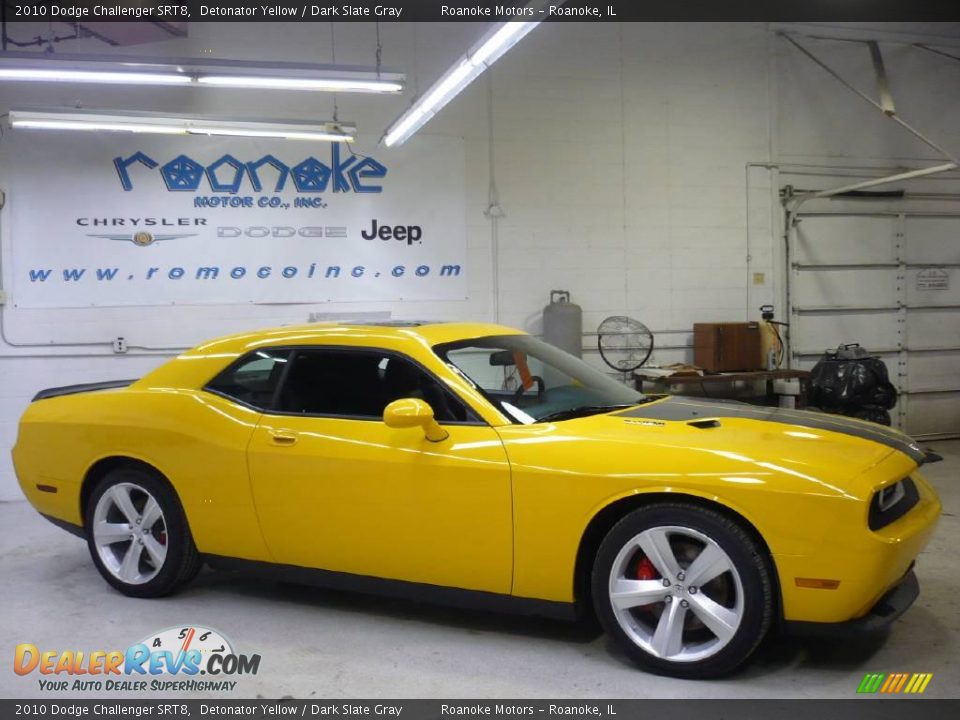 2010 Dodge Challenger SRT8 Detonator Yellow / Dark Slate Gray Photo #2