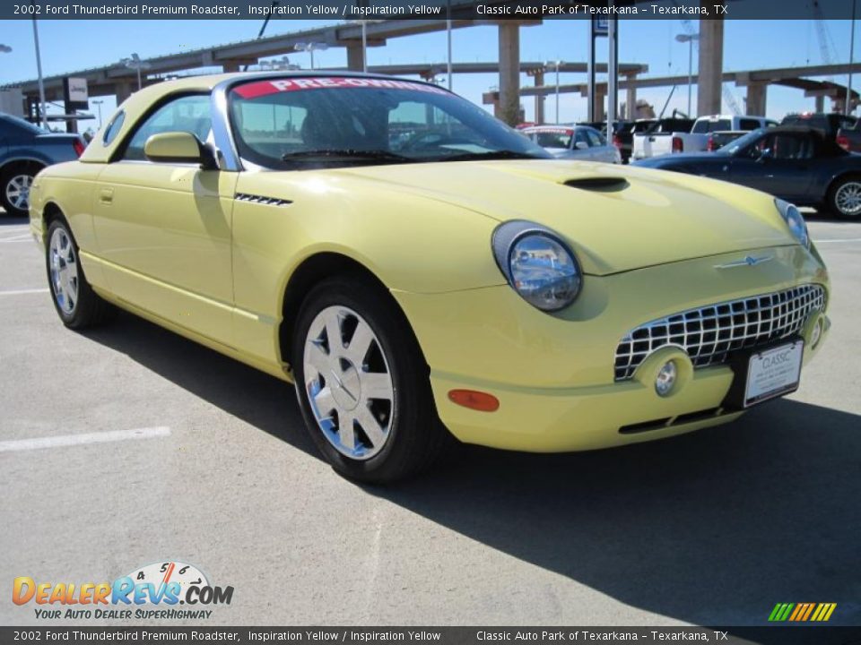 2002 Ford Thunderbird Premium Roadster Inspiration Yellow / Inspiration Yellow Photo #2