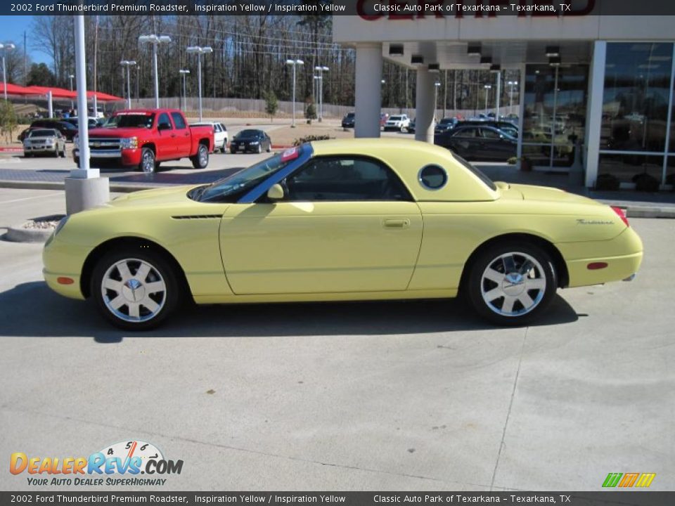 2002 Ford Thunderbird Premium Roadster Inspiration Yellow / Inspiration Yellow Photo #3
