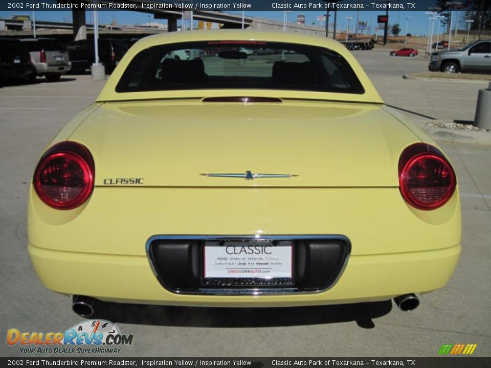 2002 Ford Thunderbird Premium Roadster Inspiration Yellow / Inspiration Yellow Photo #6