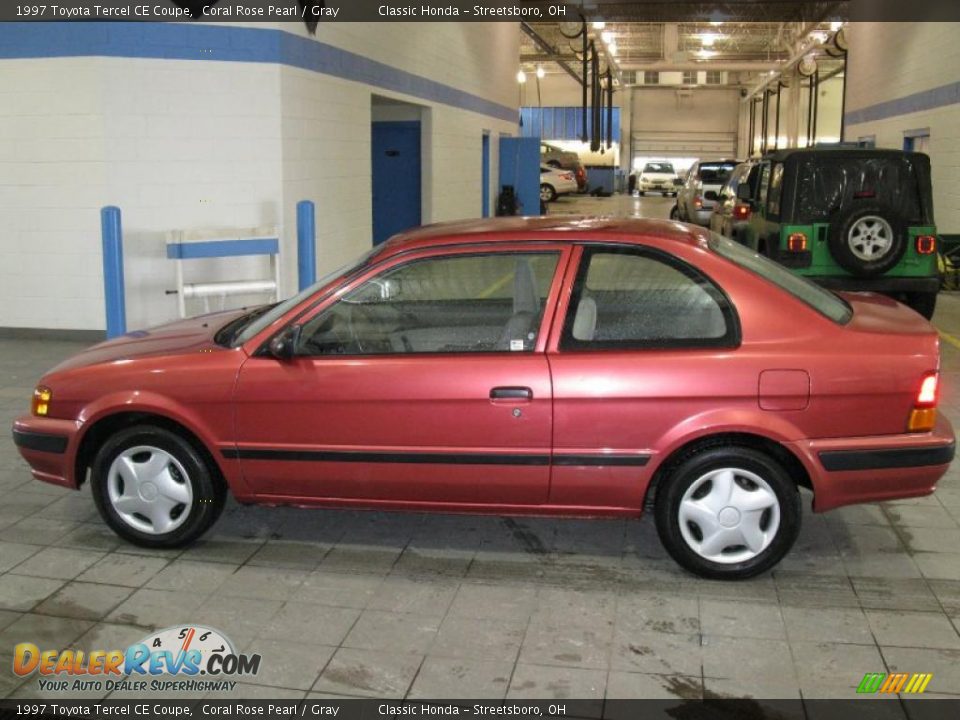 1997 Toyota Tercel CE Coupe Coral Rose Pearl / Gray Photo #4