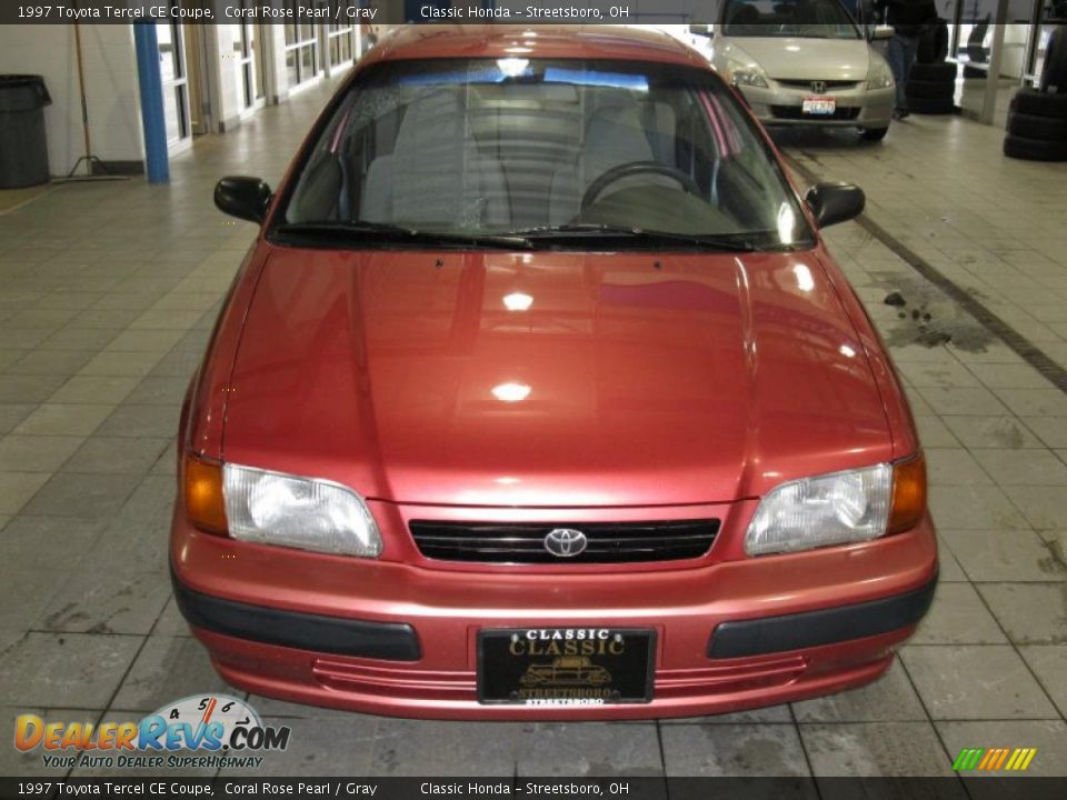 1997 Toyota Tercel CE Coupe Coral Rose Pearl / Gray Photo #5