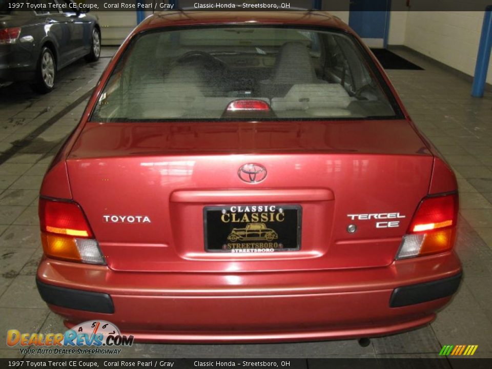 1997 Toyota Tercel CE Coupe Coral Rose Pearl / Gray Photo #6