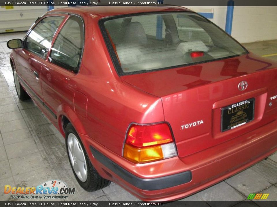 1997 Toyota Tercel CE Coupe Coral Rose Pearl / Gray Photo #7