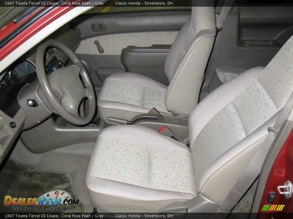 1997 Toyota Tercel CE Coupe Coral Rose Pearl / Gray Photo #14