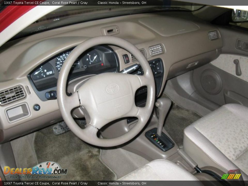 1997 Toyota Tercel CE Coupe Coral Rose Pearl / Gray Photo #15
