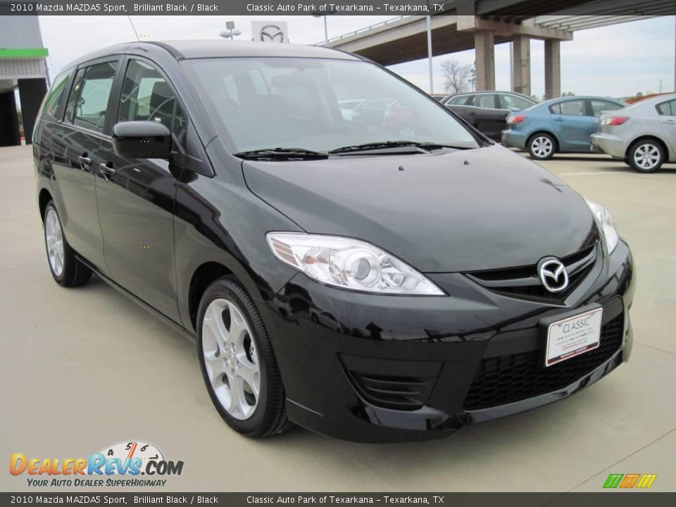 2010 Mazda MAZDA5 Sport Brilliant Black / Black Photo #2