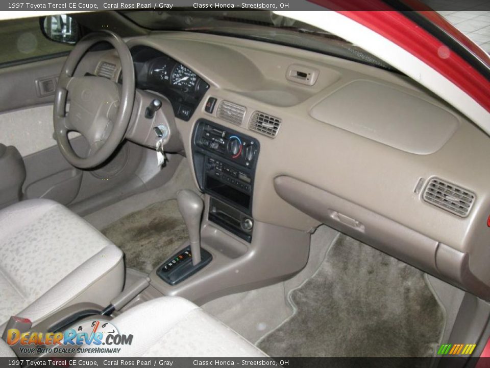 1997 Toyota Tercel CE Coupe Coral Rose Pearl / Gray Photo #24