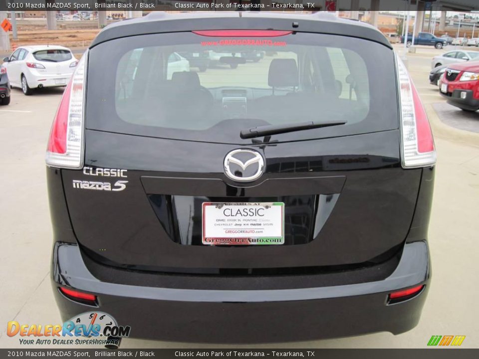 2010 Mazda MAZDA5 Sport Brilliant Black / Black Photo #6