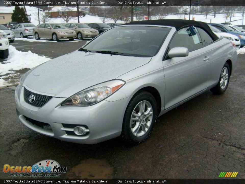 2007 Toyota Solara SE V6 Convertible Titanium Metallic / Dark Stone Photo #3