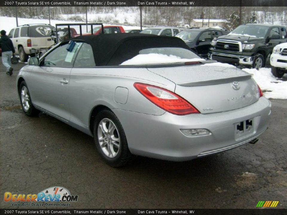 2007 Toyota Solara SE V6 Convertible Titanium Metallic / Dark Stone Photo #5