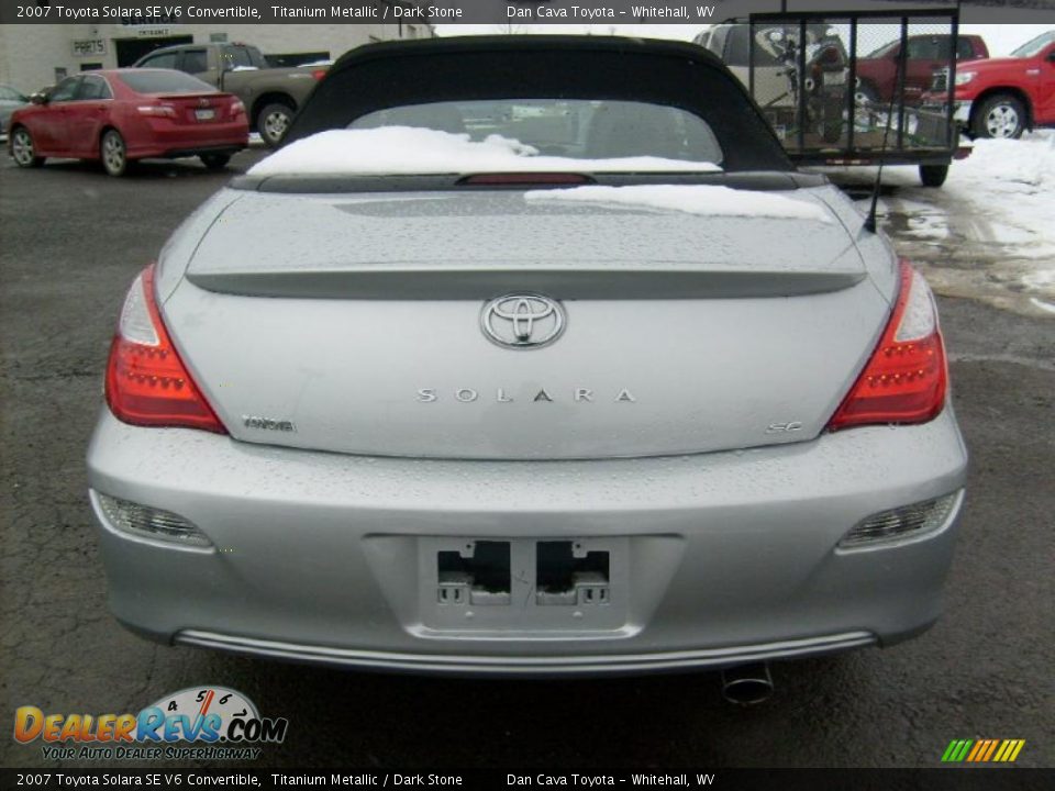 2007 Toyota Solara SE V6 Convertible Titanium Metallic / Dark Stone Photo #6