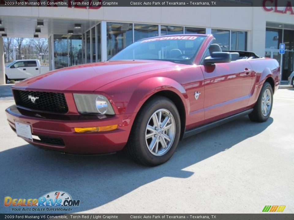 2009 Ford Mustang V6 Convertible Torch Red / Light Graphite Photo #1