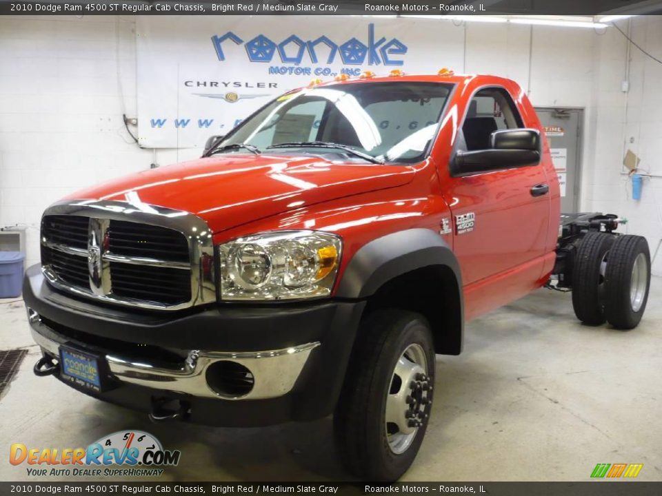 2010 Dodge Ram 4500 ST Regular Cab Chassis Bright Red / Medium Slate Gray Photo #9