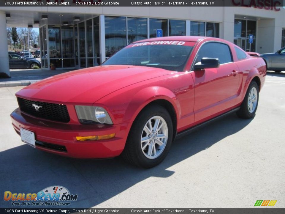 2008 Ford Mustang V6 Deluxe Coupe Torch Red / Light Graphite Photo #1