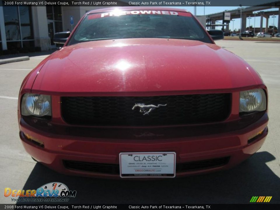 2008 Ford Mustang V6 Deluxe Coupe Torch Red / Light Graphite Photo #5