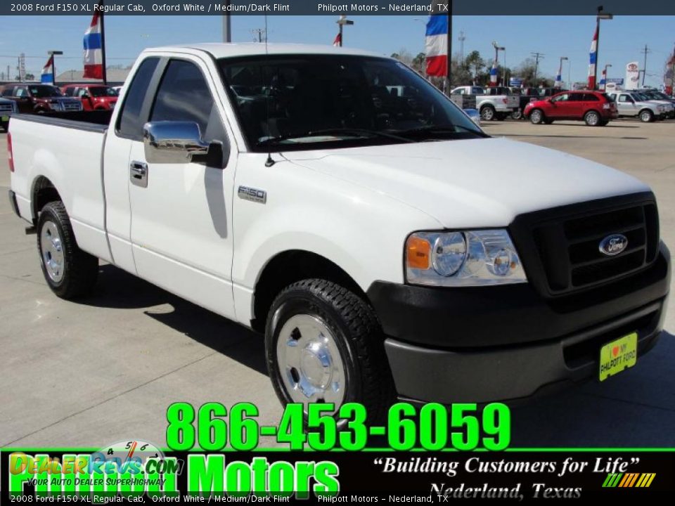 2008 Ford F150 XL Regular Cab Oxford White / Medium/Dark Flint Photo #1