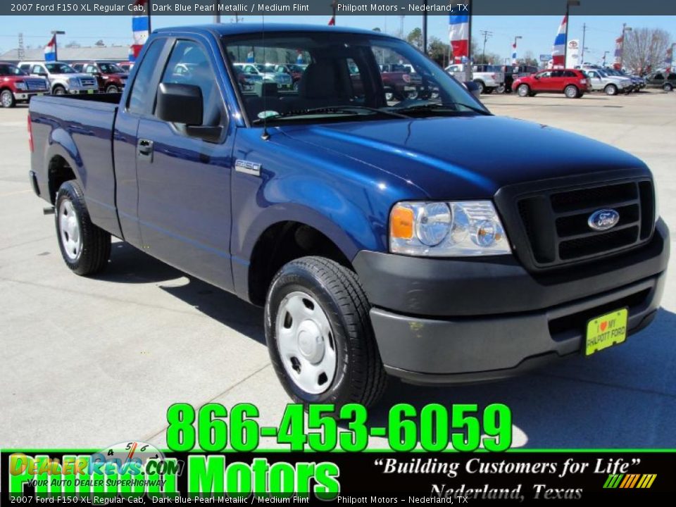 2007 Ford F150 XL Regular Cab Dark Blue Pearl Metallic / Medium Flint Photo #1