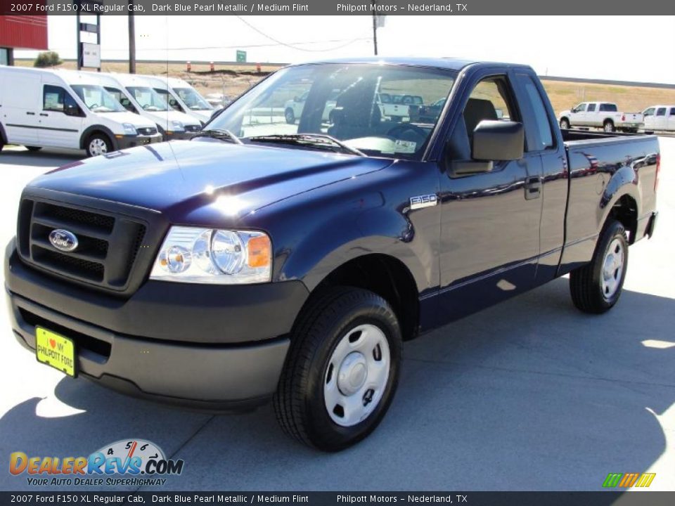 2007 Ford F150 XL Regular Cab Dark Blue Pearl Metallic / Medium Flint Photo #7
