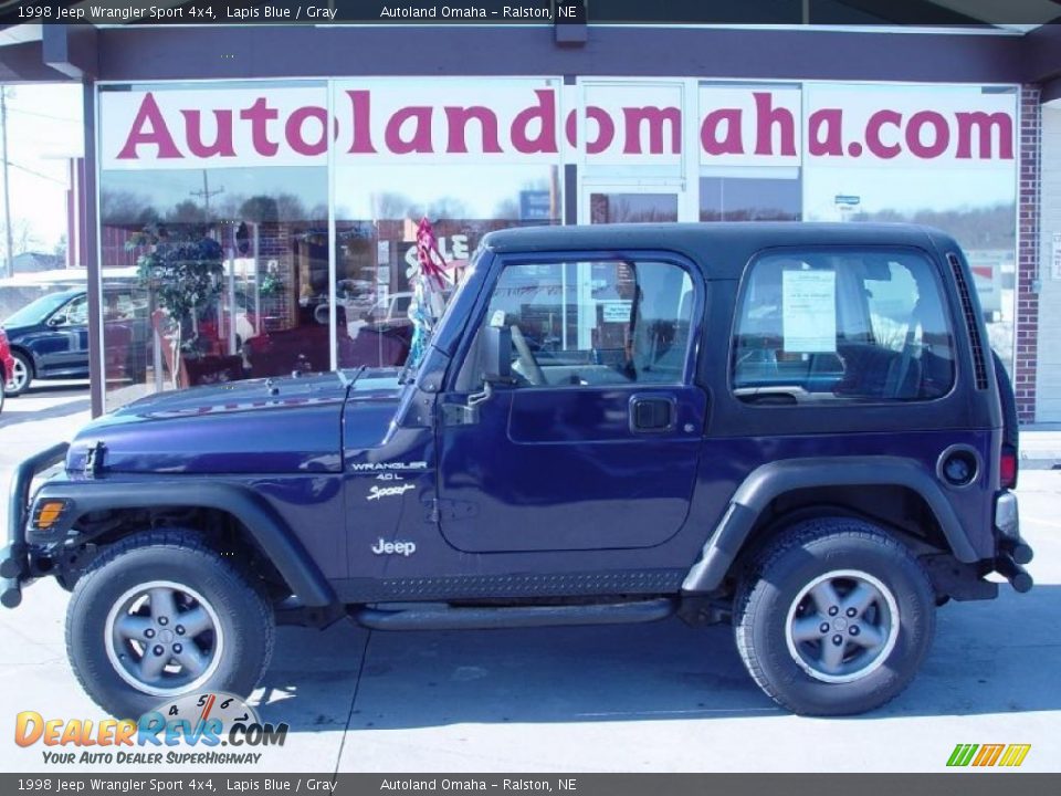1998 Jeep Wrangler Sport 4x4 Lapis Blue / Gray Photo #1
