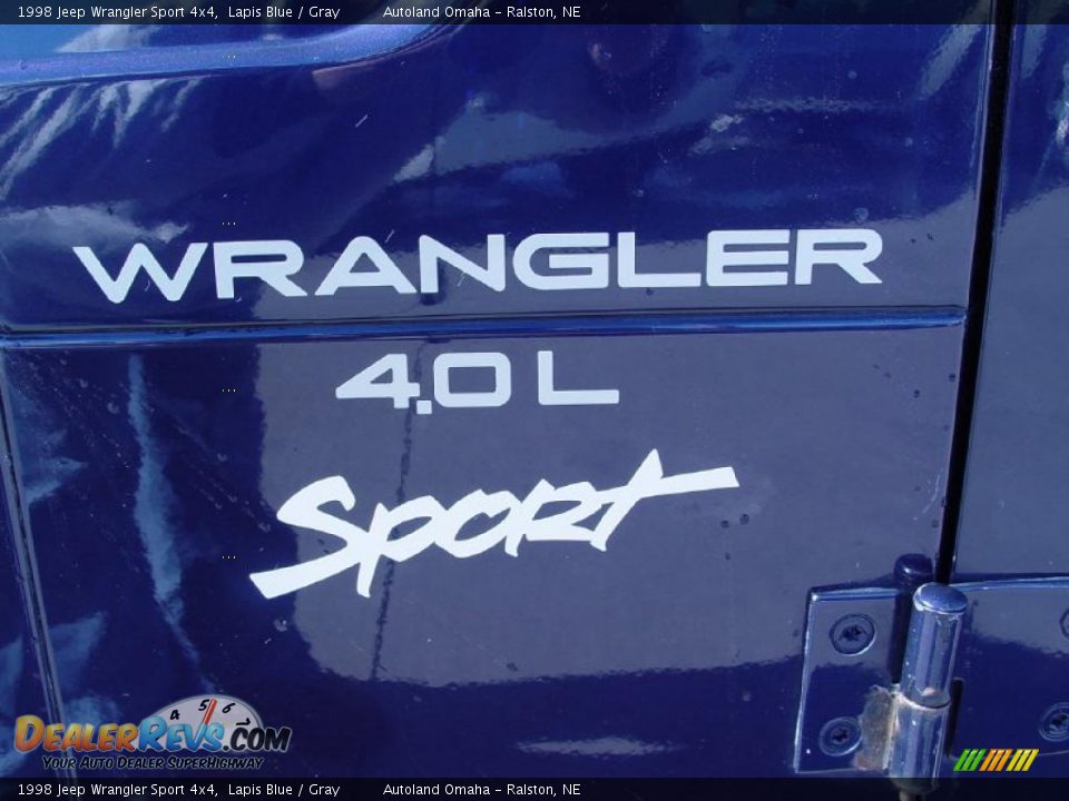 1998 Jeep Wrangler Sport 4x4 Lapis Blue / Gray Photo #6