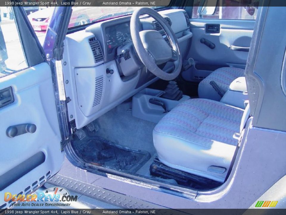 1998 Jeep Wrangler Sport 4x4 Lapis Blue / Gray Photo #7