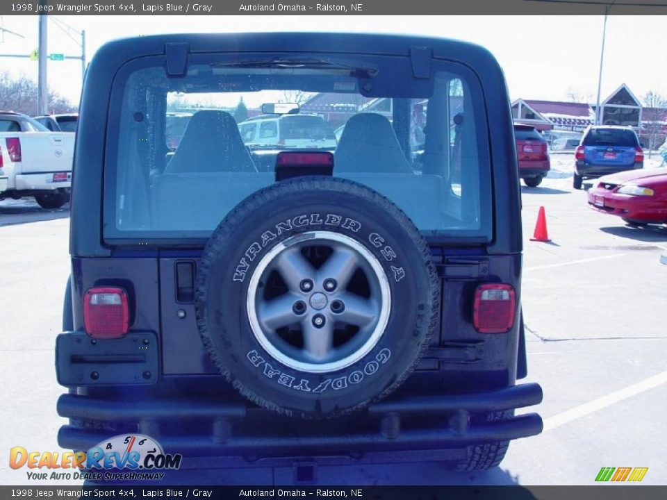 1998 Jeep Wrangler Sport 4x4 Lapis Blue / Gray Photo #8
