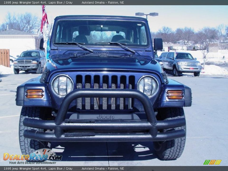 1998 Jeep Wrangler Sport 4x4 Lapis Blue / Gray Photo #10